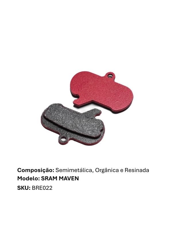 Pastilha De Freio Semi Metálica Compatível Com Sram Maven