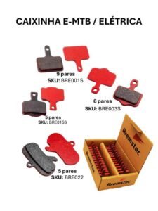 Caixinha Bremstec – E-MTB / Elétrica (25 Pares de pastilhas de Freio)